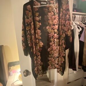 Maurices Black Floral Blouse